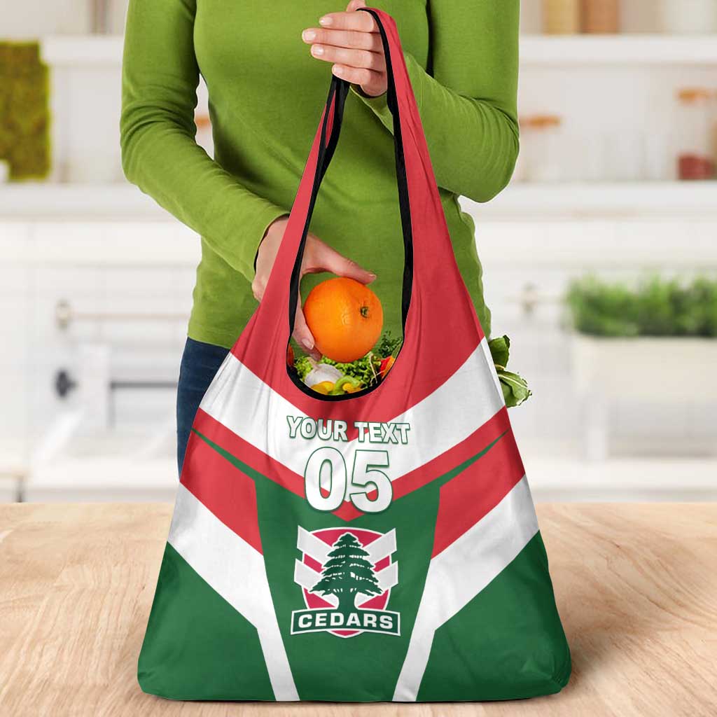 Custom Lebanon Rugby Grocery Bag Go Champions - Wonder Print Shop
