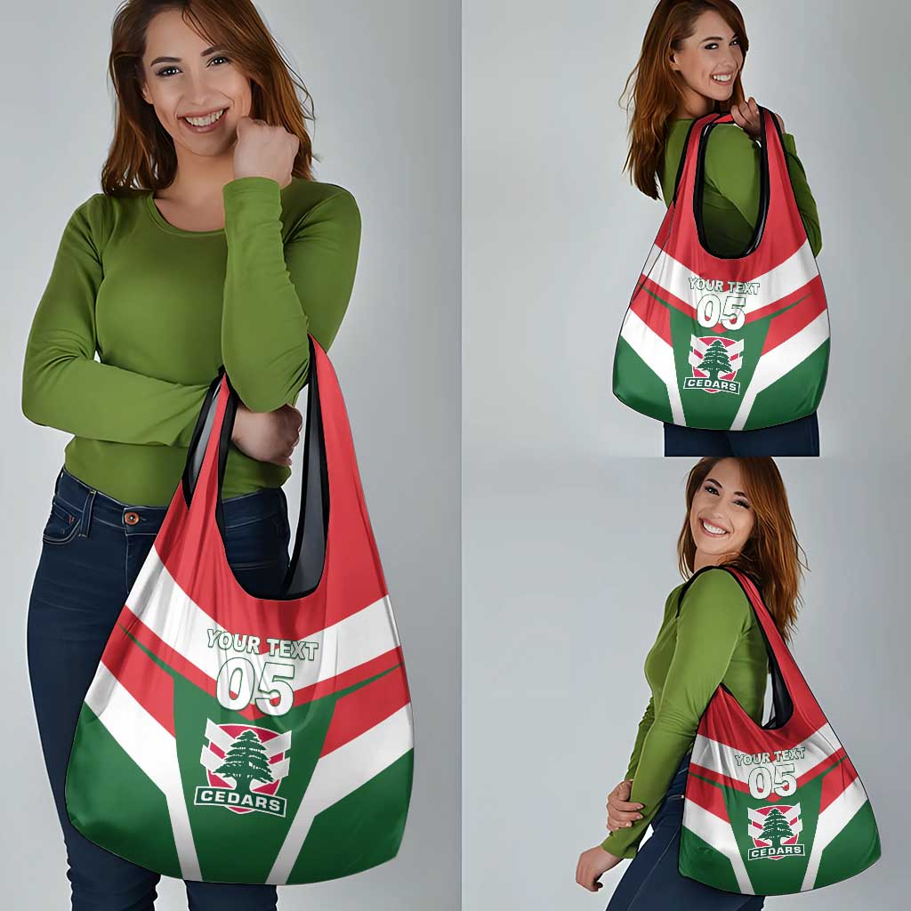 Custom Lebanon Rugby Grocery Bag Go Champions - Wonder Print Shop