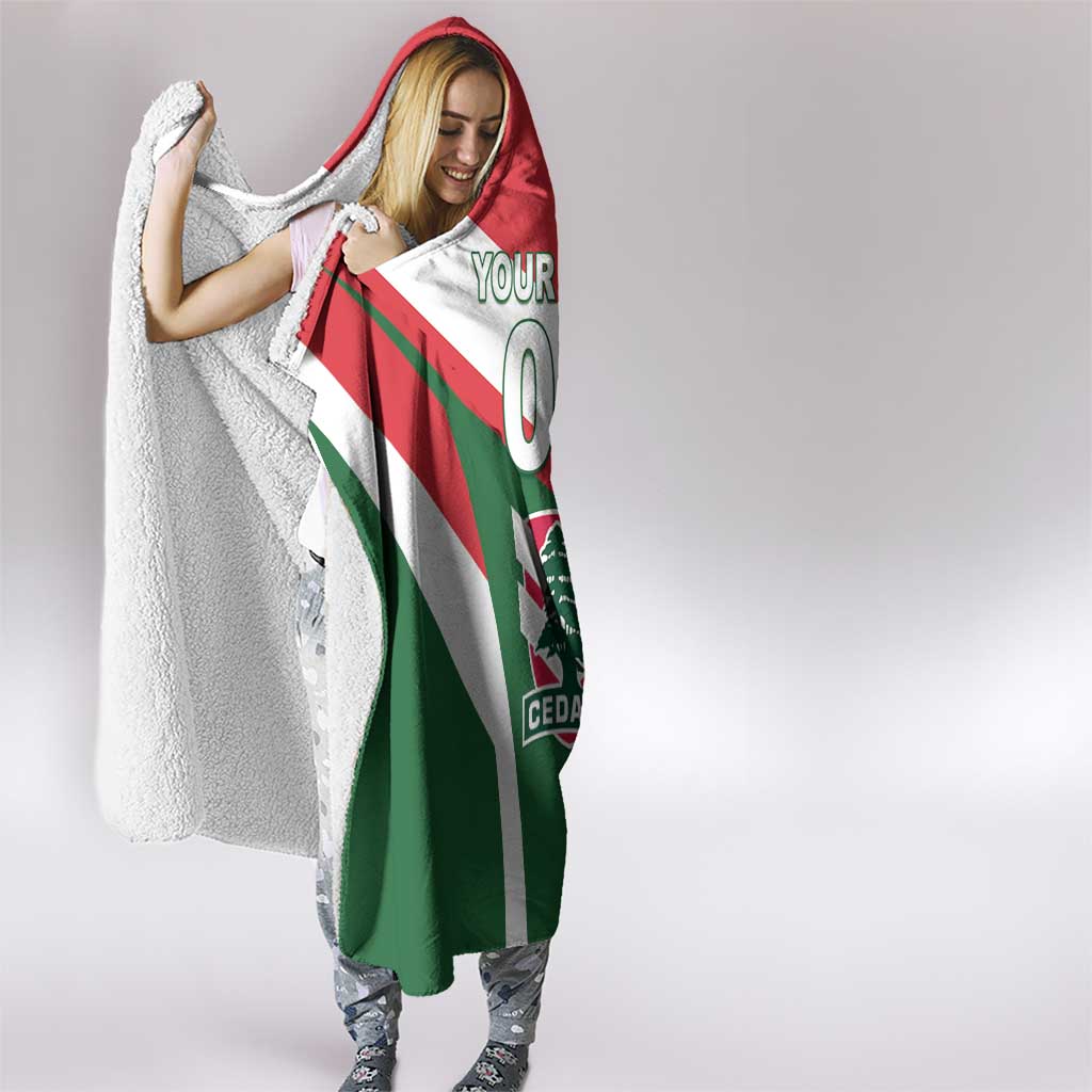 Custom Lebanon Rugby Hooded Blanket Go Champions - Wonder Print Shop