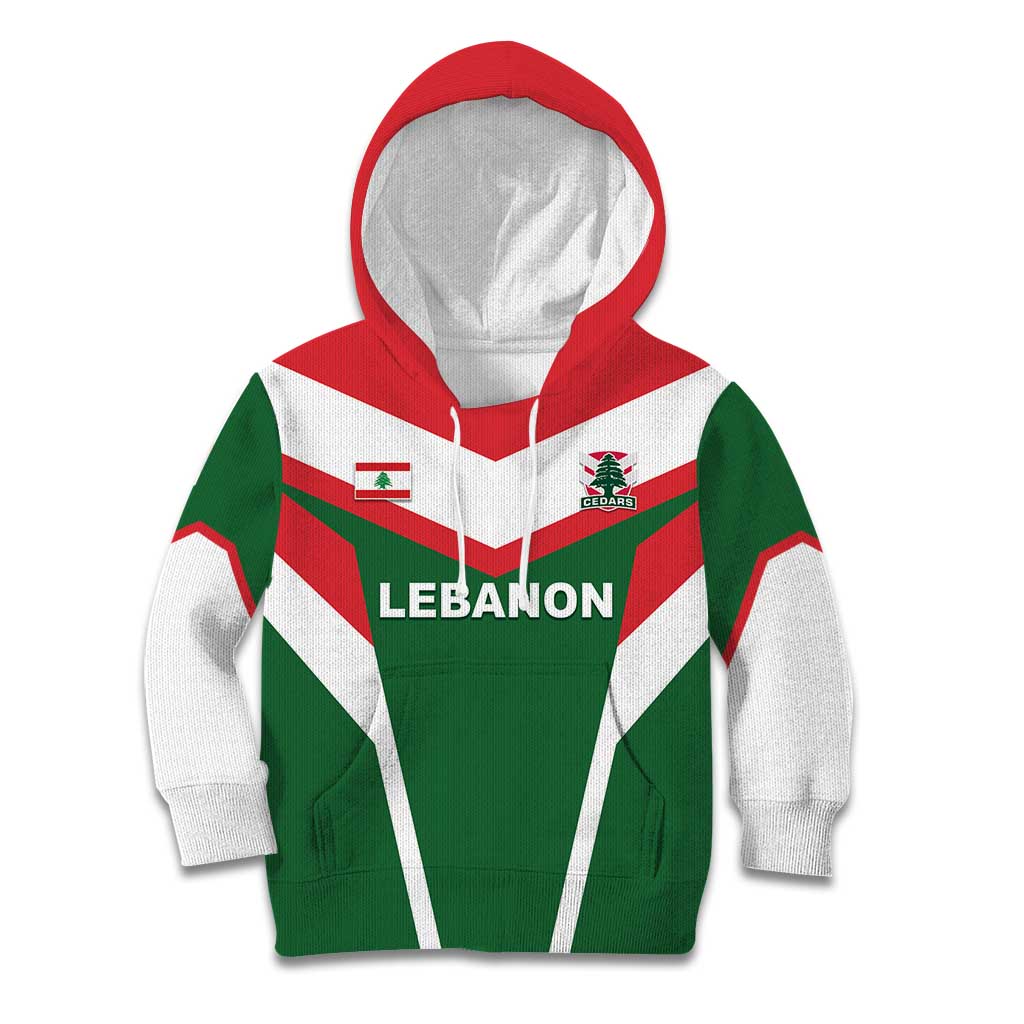 Custom Lebanon Rugby Kid Hoodie Go Champions - Wonder Print Shop