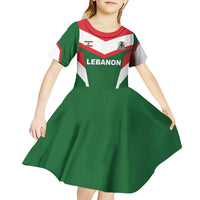 Custom Lebanon Rugby Kid Short Sleeve Dress Go Champions - Wonder Print Shop