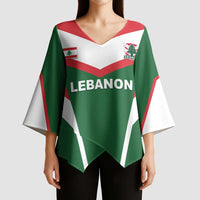 Custom Lebanon Rugby Kimono Sleeve Blouse Go Champions - Wonder Print Shop