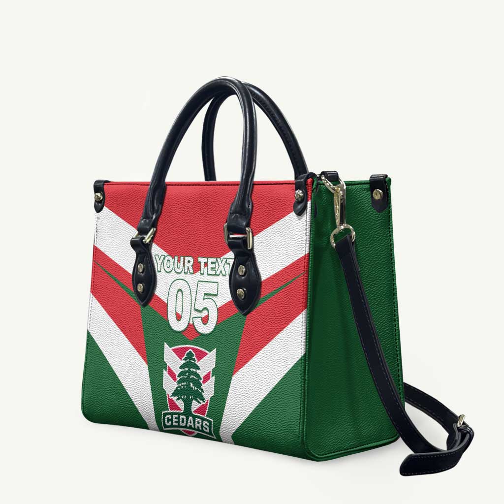 Custom Lebanon Rugby Leather Bag Go Champions - Wonder Print Shop