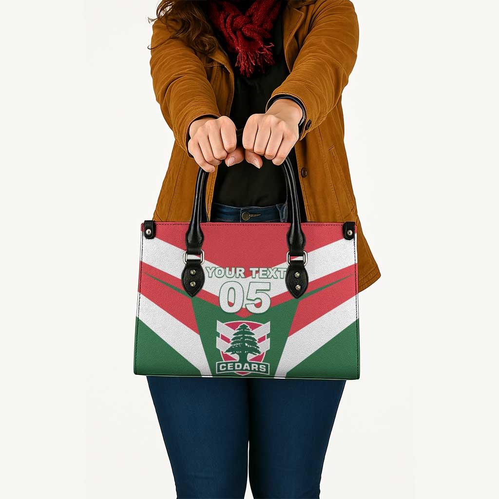 Custom Lebanon Rugby Leather Bag Go Champions - Wonder Print Shop