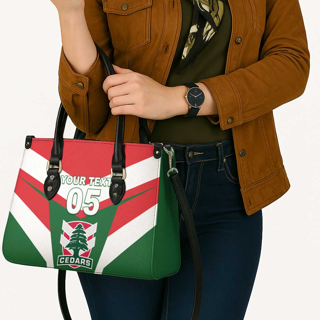 Custom Lebanon Rugby Leather Bag Go Champions - Wonder Print Shop