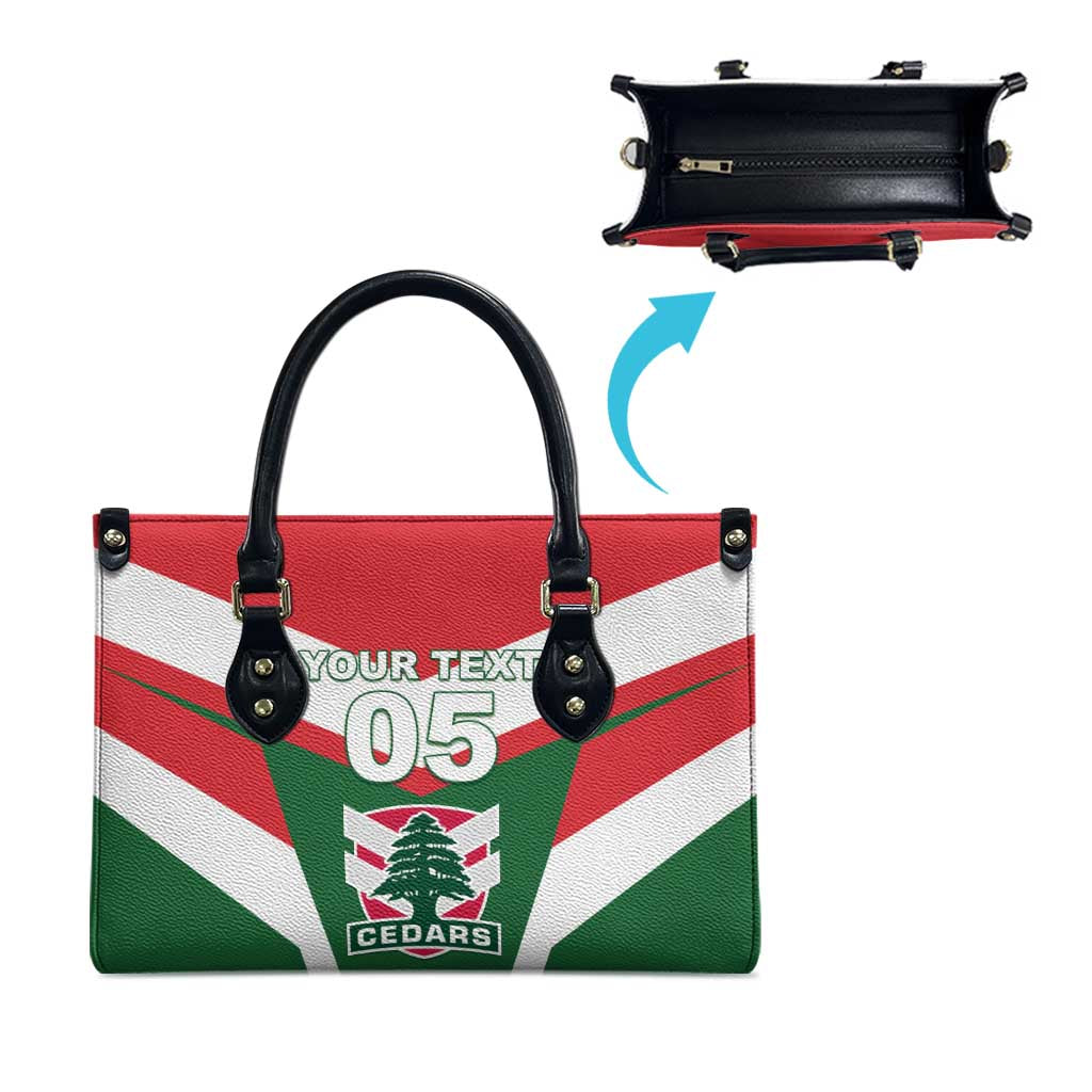 Custom Lebanon Rugby Leather Bag Go Champions - Wonder Print Shop