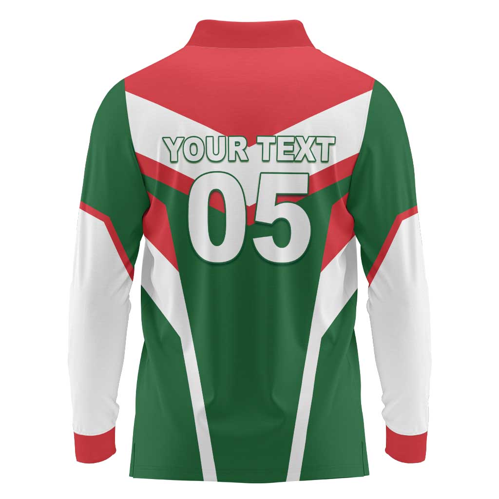 Custom Lebanon Rugby Long Sleeve Polo Shirt Go Champions - Wonder Print Shop
