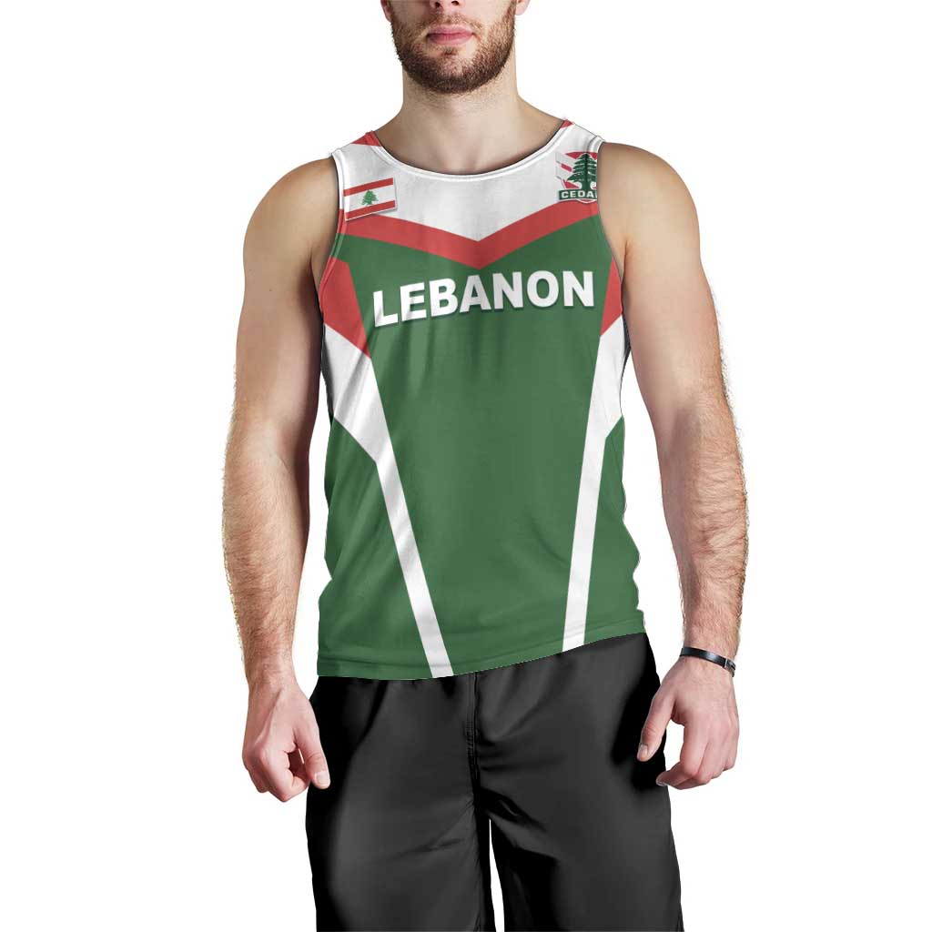 Custom Lebanon Rugby Men Tank Top Go Champions - Wonder Print Shop
