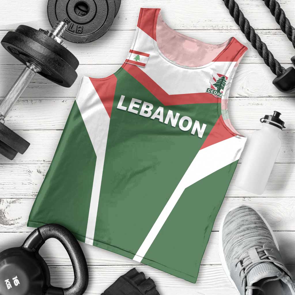 Custom Lebanon Rugby Men Tank Top Go Champions - Wonder Print Shop