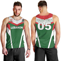 Custom Lebanon Rugby Men Tank Top Go Champions - Wonder Print Shop