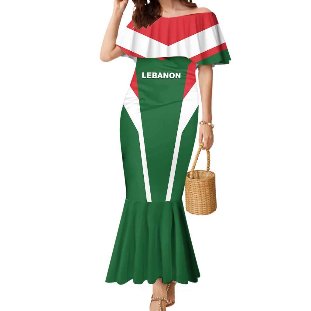 Custom Lebanon Rugby Mermaid Dress Go Champions - Wonder Print Shop