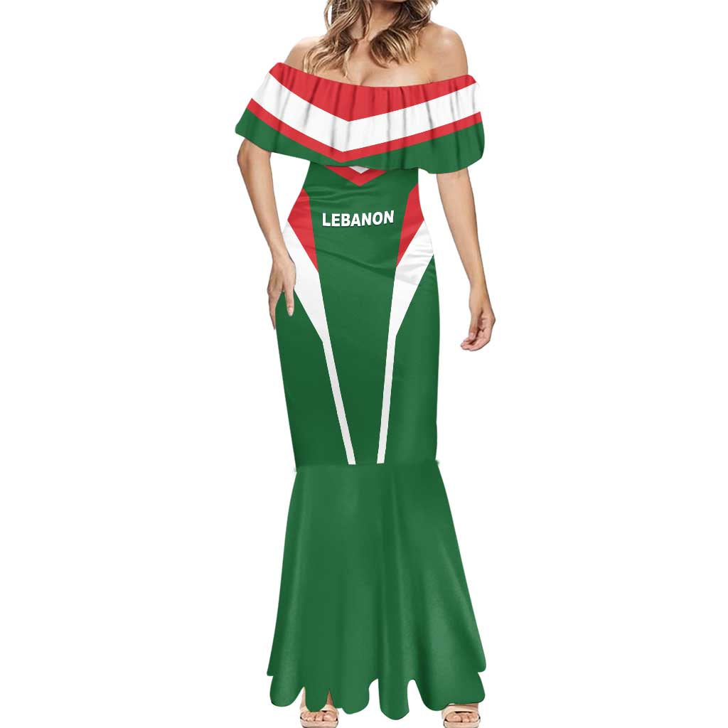 Custom Lebanon Rugby Mermaid Dress Go Champions - Wonder Print Shop