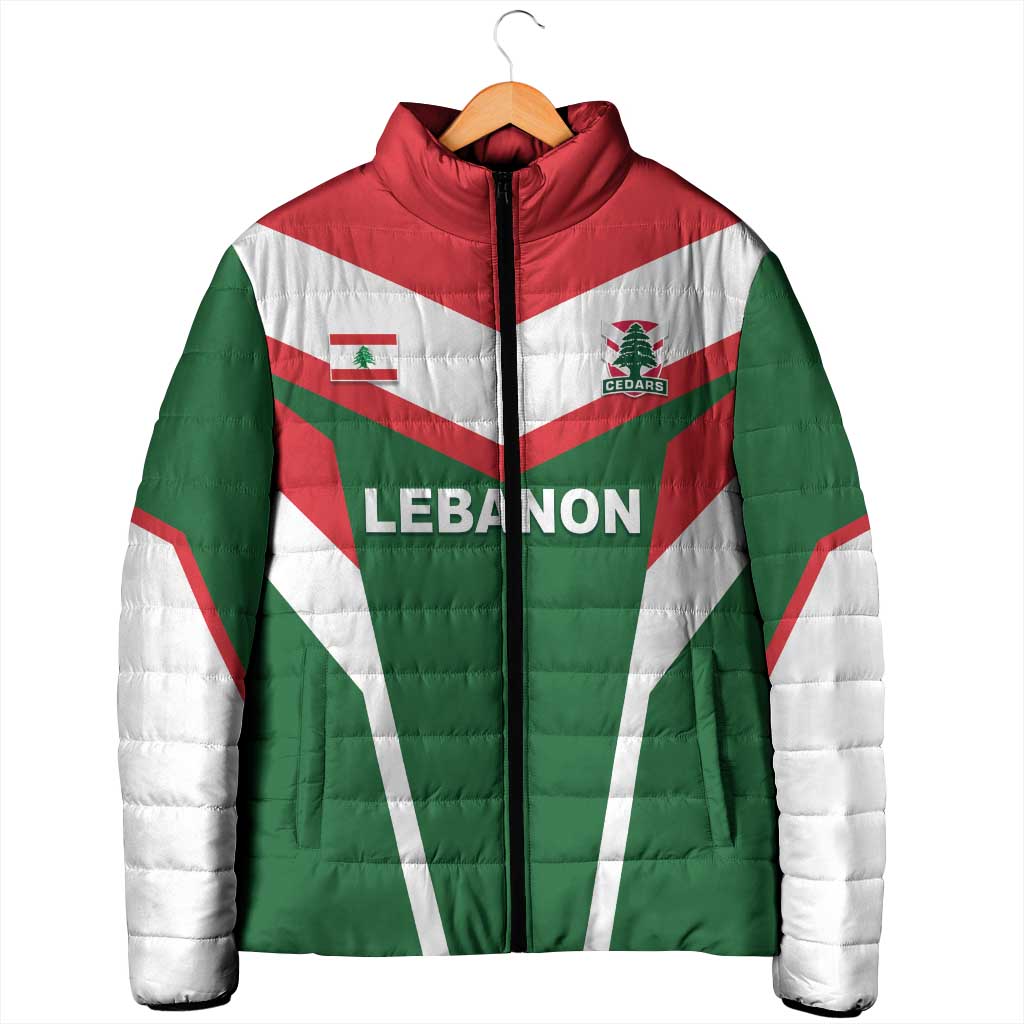 Custom Lebanon Rugby Padded Jacket Go Champions - Wonder Print Shop