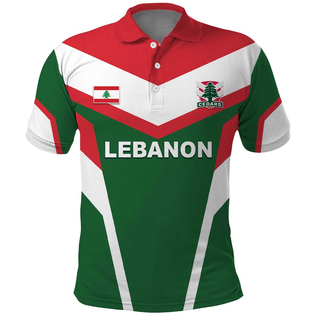 Custom Lebanon Rugby Polo Shirt Go Champions - Wonder Print Shop