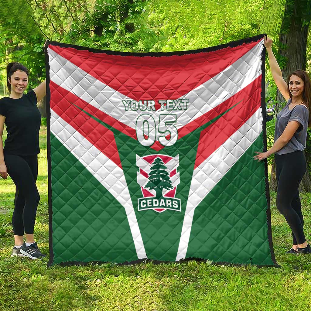 Custom Lebanon Rugby Quilt Go Champions - Wonder Print Shop