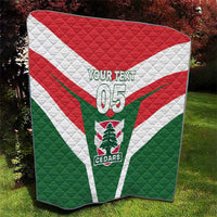 Custom Lebanon Rugby Quilt Go Champions - Wonder Print Shop