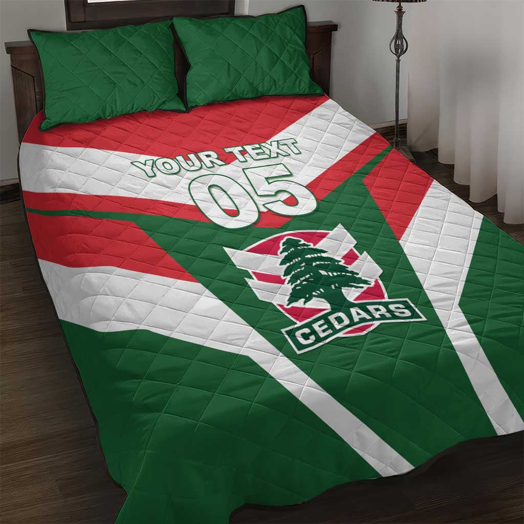 Custom Lebanon Rugby Quilt Bed Set Go Champions - Wonder Print Shop