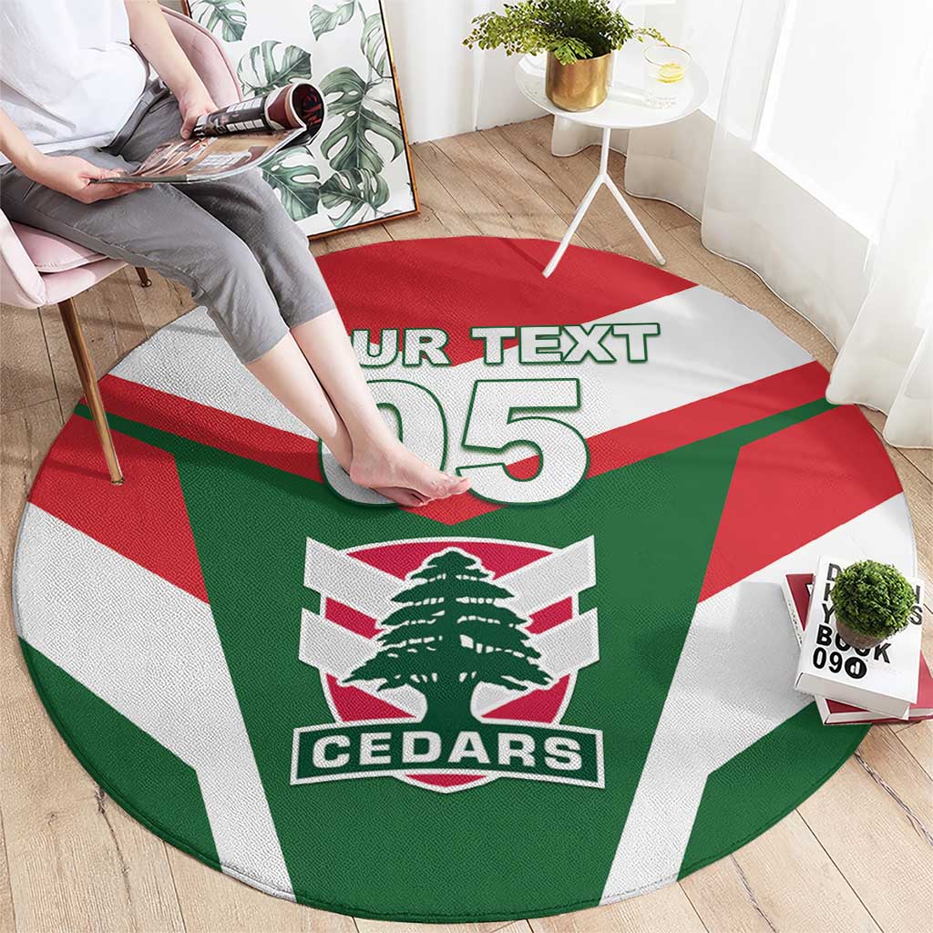 Custom Lebanon Rugby Round Carpet Go Champions - Wonder Print Shop
