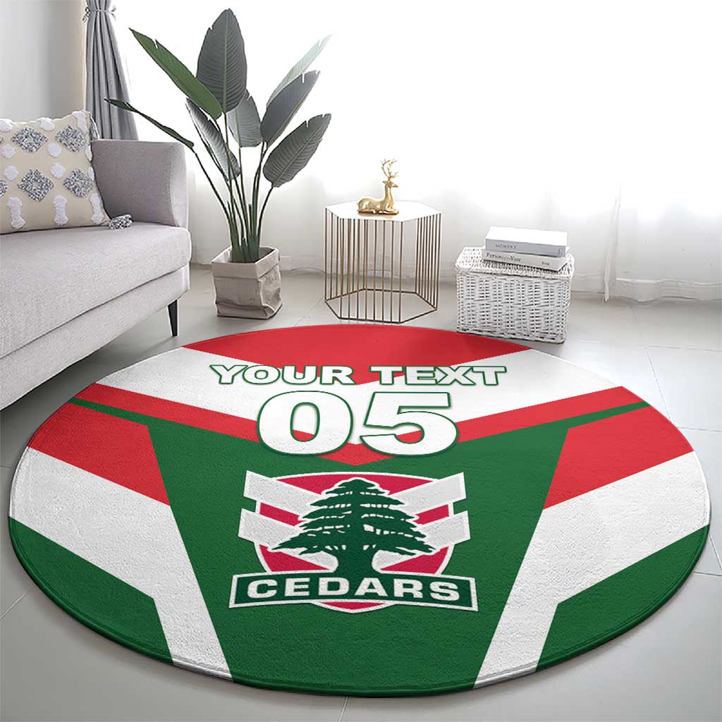 Custom Lebanon Rugby Round Carpet Go Champions - Wonder Print Shop
