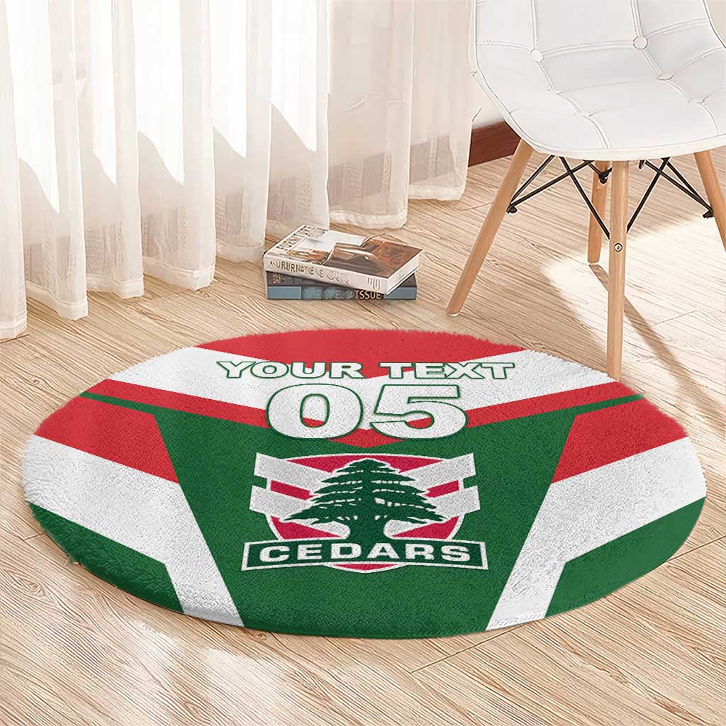 Custom Lebanon Rugby Round Carpet Go Champions - Wonder Print Shop