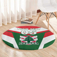 Custom Lebanon Rugby Round Carpet Go Champions - Wonder Print Shop