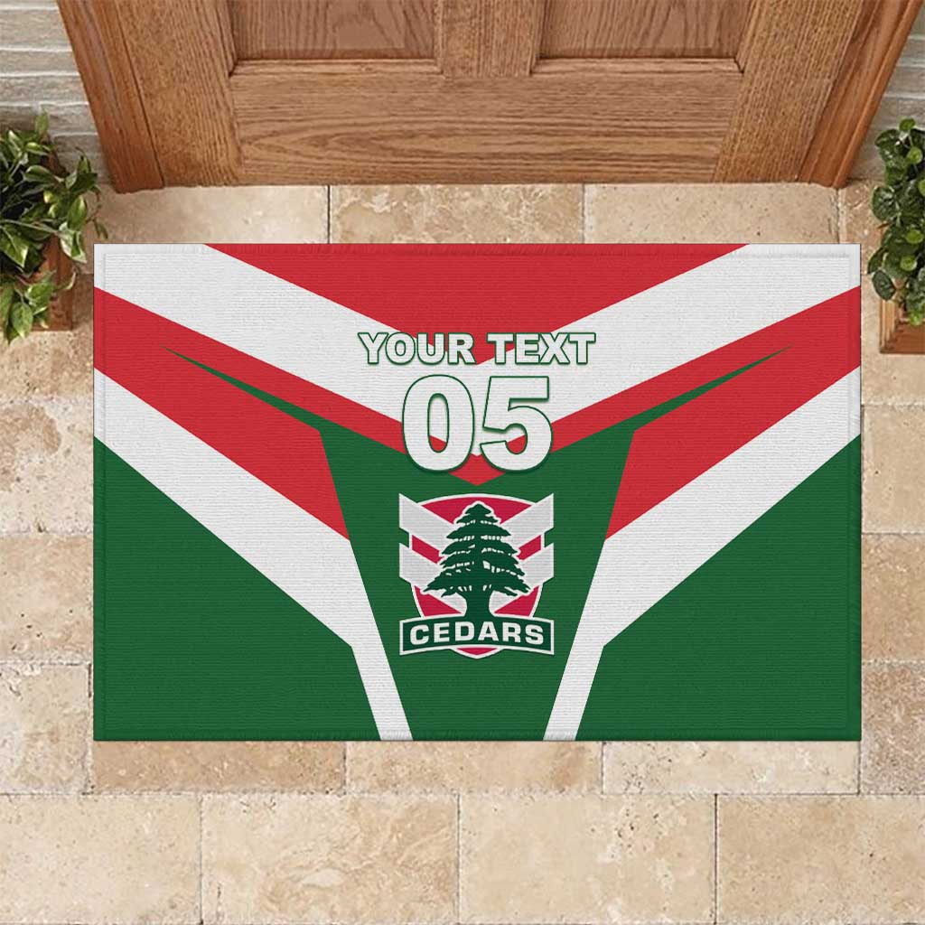 Custom Lebanon Rugby Rubber Doormat Go Champions - Wonder Print Shop