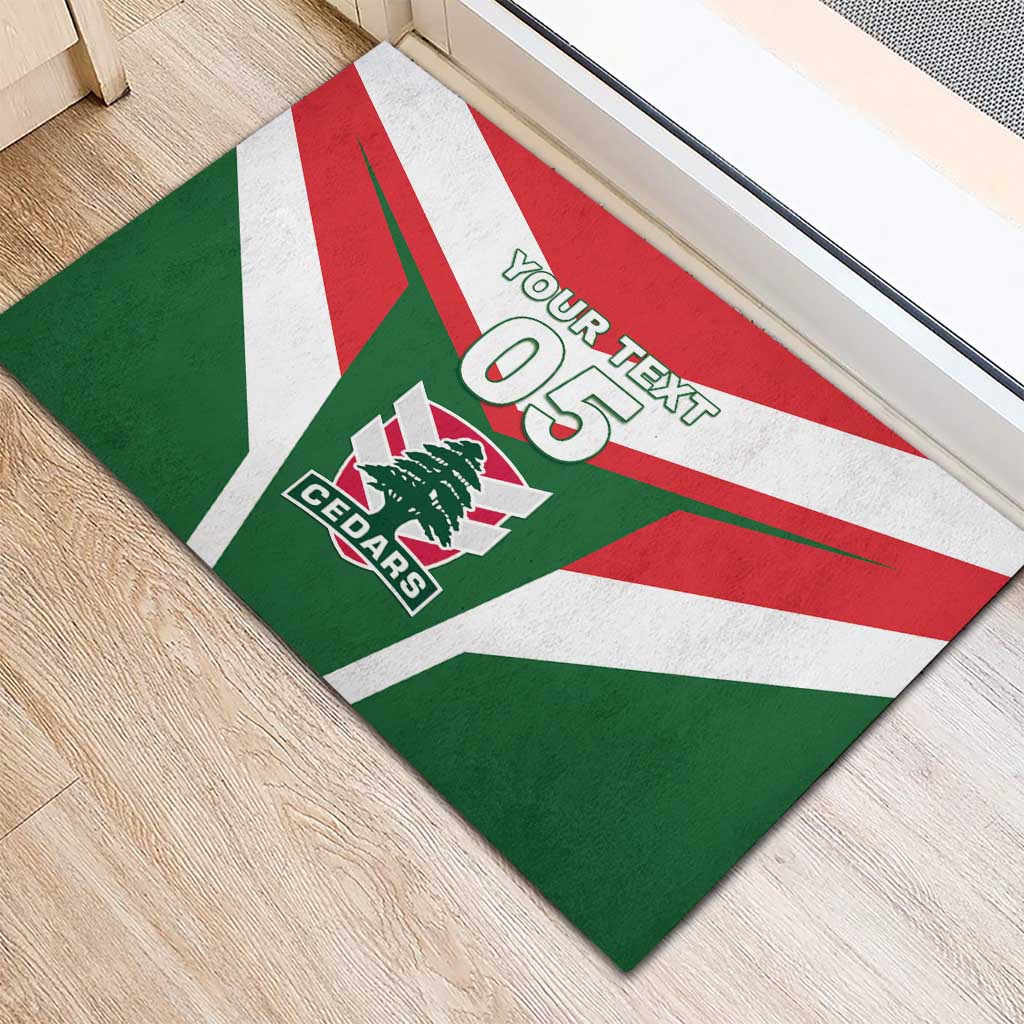 Custom Lebanon Rugby Rubber Doormat Go Champions - Wonder Print Shop