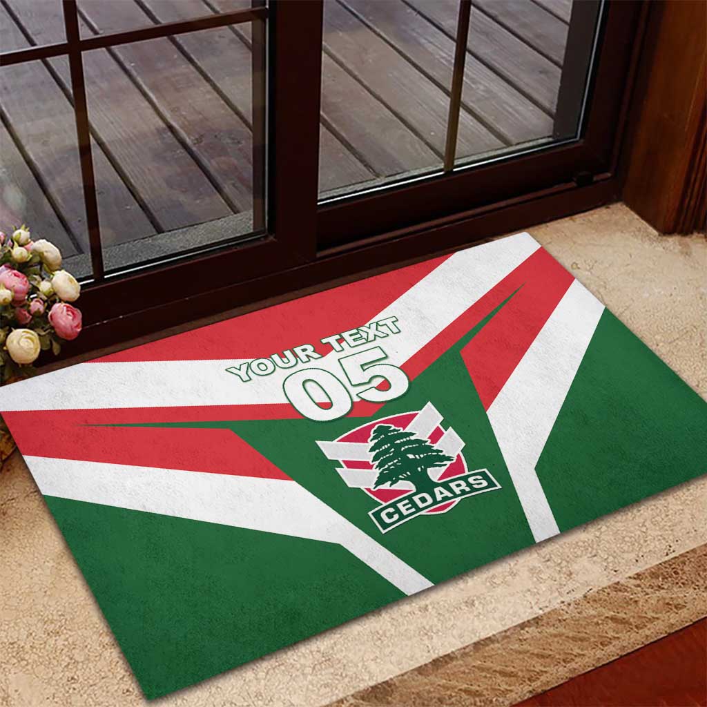 Custom Lebanon Rugby Rubber Doormat Go Champions - Wonder Print Shop