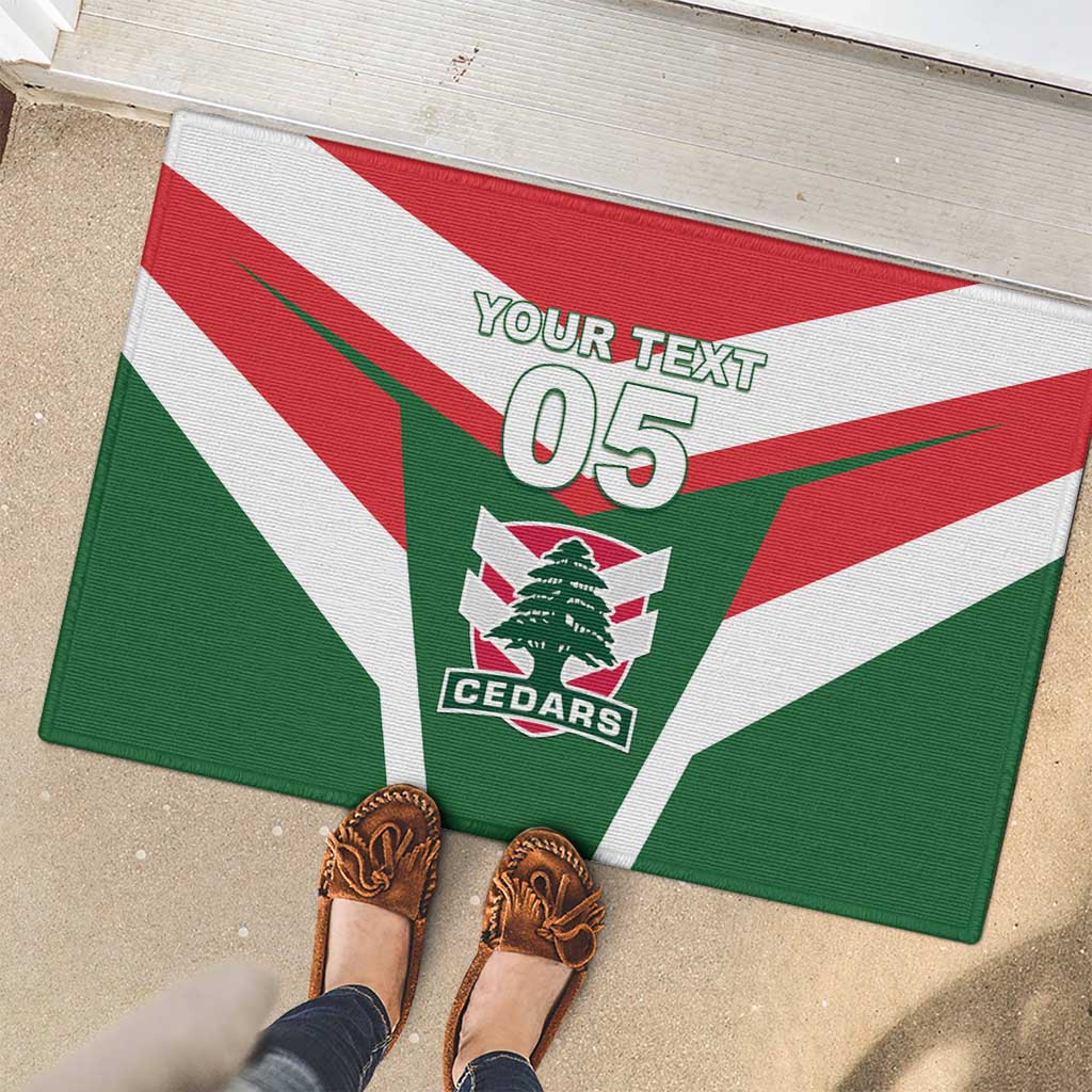 Custom Lebanon Rugby Rubber Doormat Go Champions - Wonder Print Shop