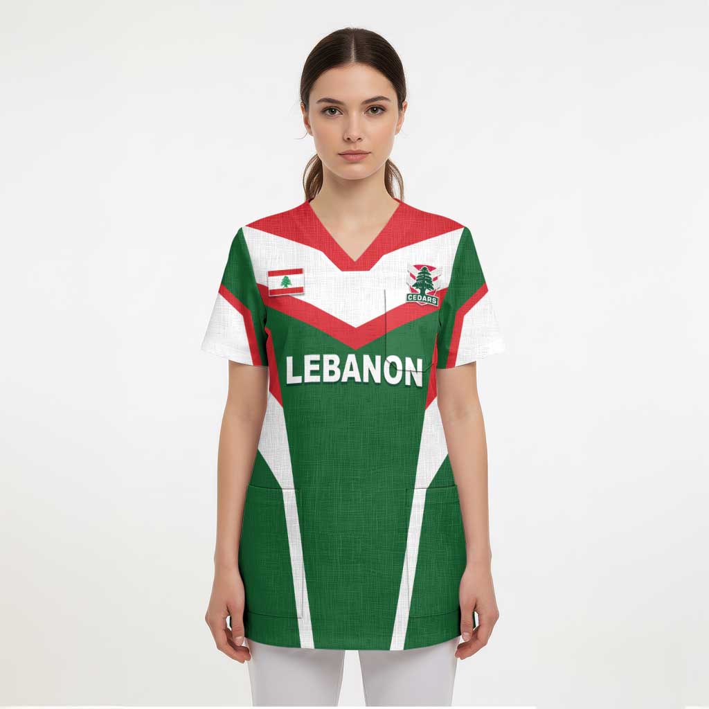 Custom Lebanon Rugby Scrub Top Go Champions - Wonder Print Shop
