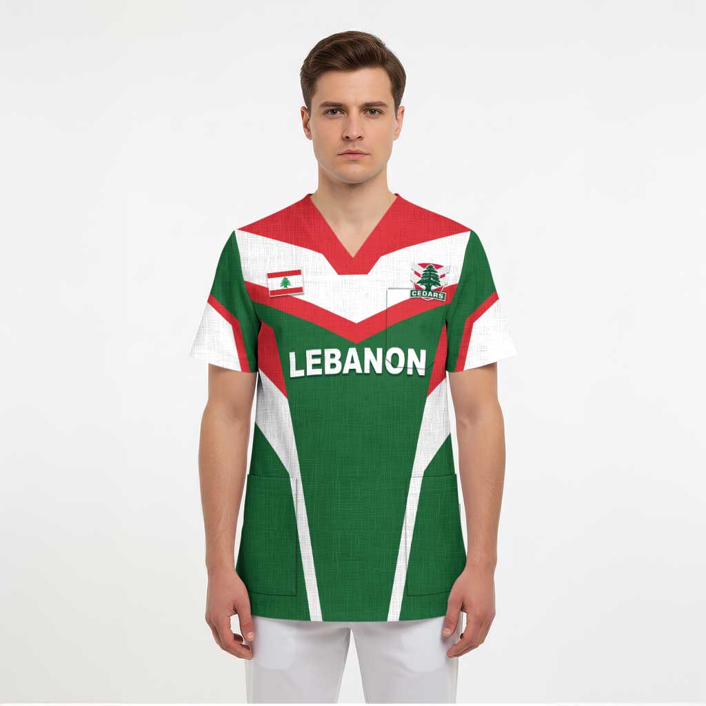 Custom Lebanon Rugby Scrub Top Go Champions - Wonder Print Shop