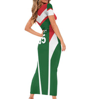 Custom Lebanon Rugby Short Sleeve Bodycon Dress Go Champions - Wonder Print Shop