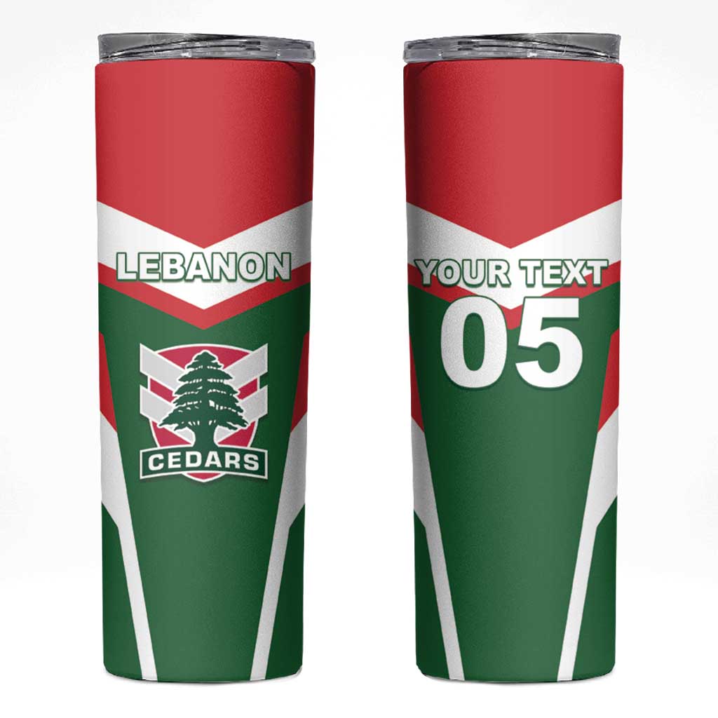 Custom Lebanon Rugby Skinny Tumbler Go Champions - Wonder Print Shop