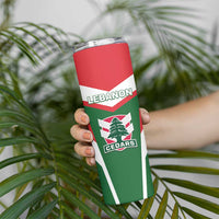 Custom Lebanon Rugby Skinny Tumbler Go Champions - Wonder Print Shop