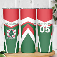 Custom Lebanon Rugby Skinny Tumbler Go Champions - Wonder Print Shop