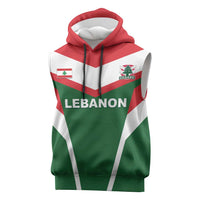 Custom Lebanon Rugby Sleeveless Hoodie Go Champions - Wonder Print Shop