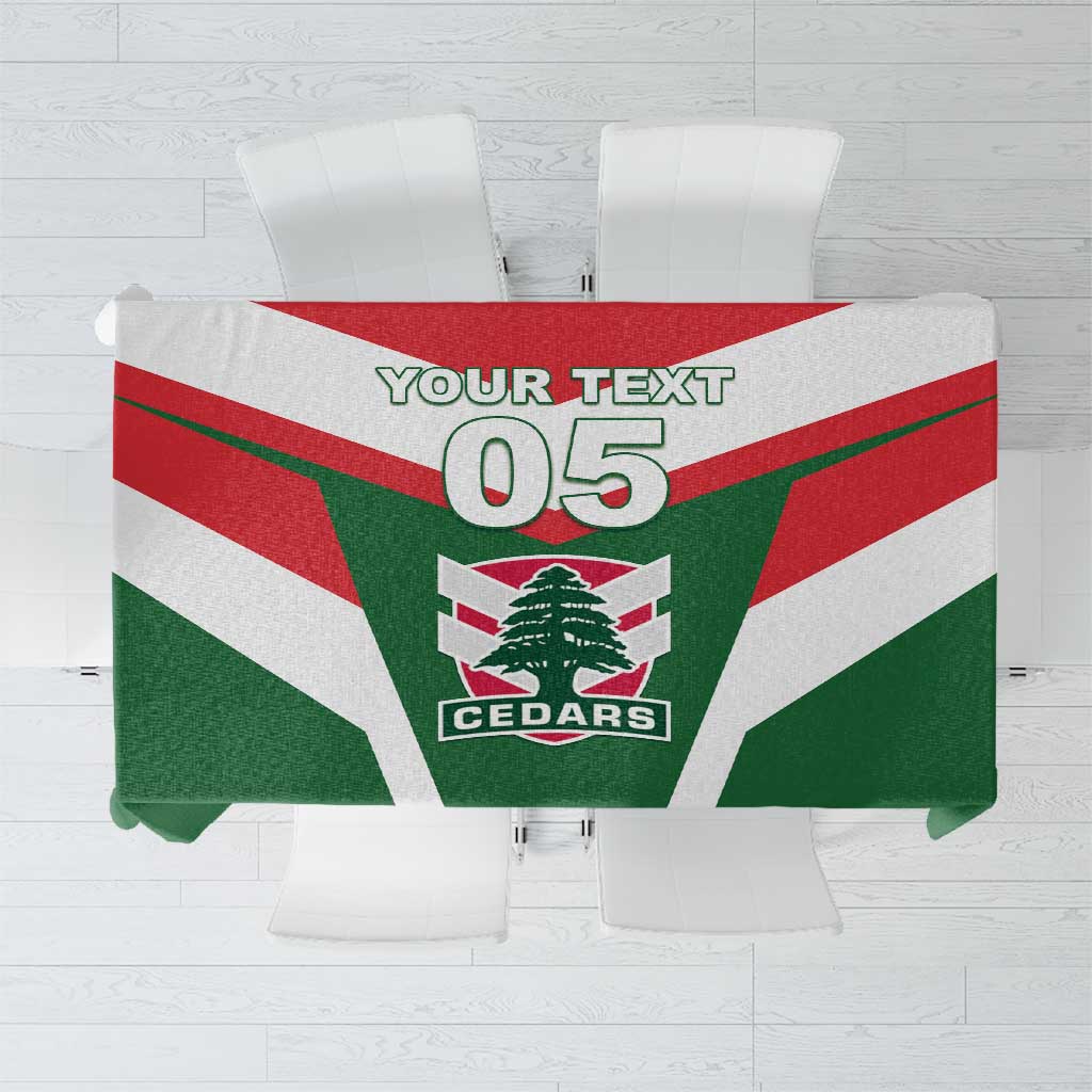 Custom Lebanon Rugby Tablecloth Go Champions - Wonder Print Shop