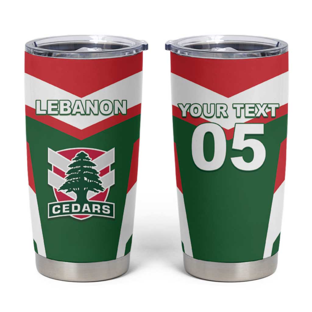 Custom Lebanon Rugby Tumbler Cup Go Champions - Wonder Print Shop