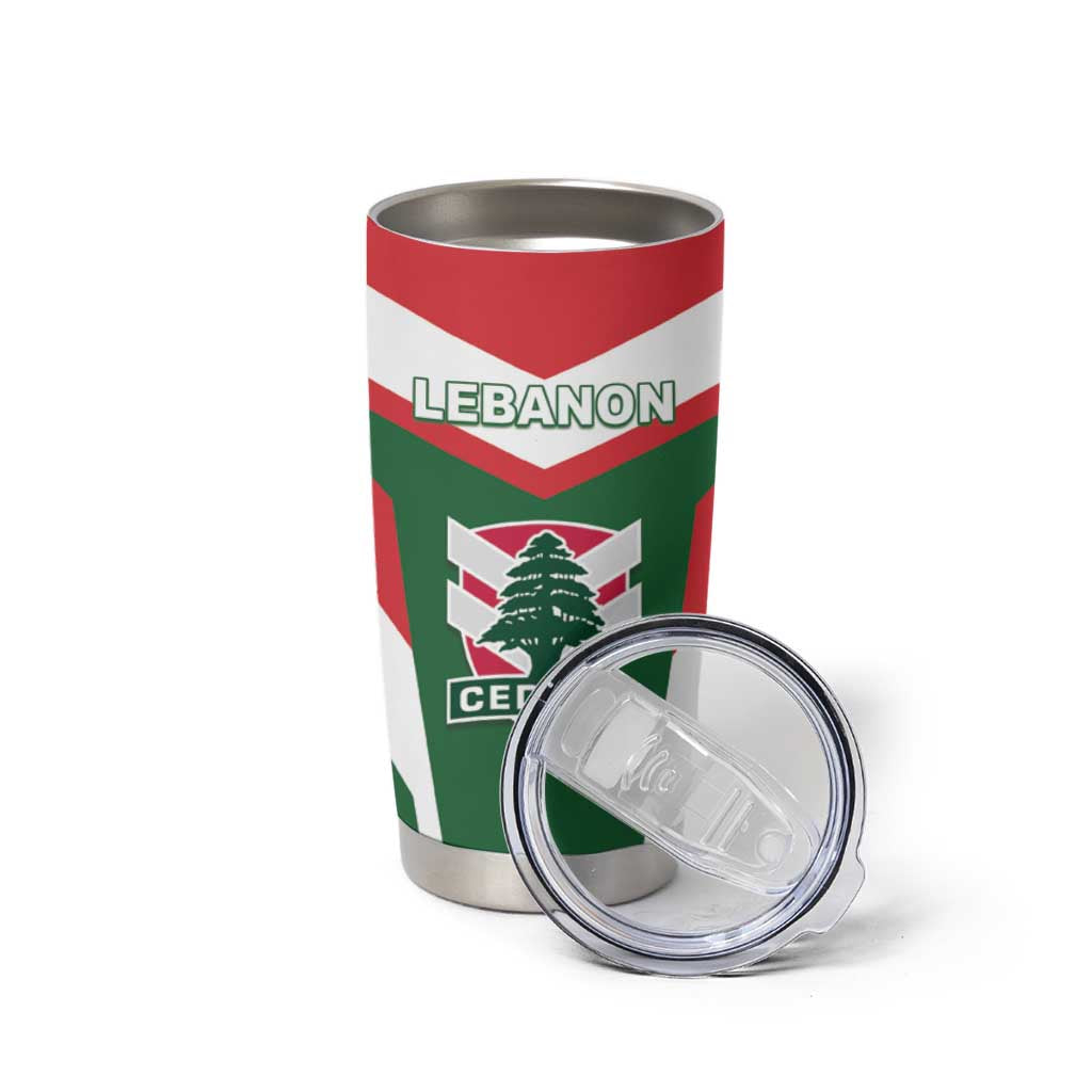 Custom Lebanon Rugby Tumbler Cup Go Champions - Wonder Print Shop