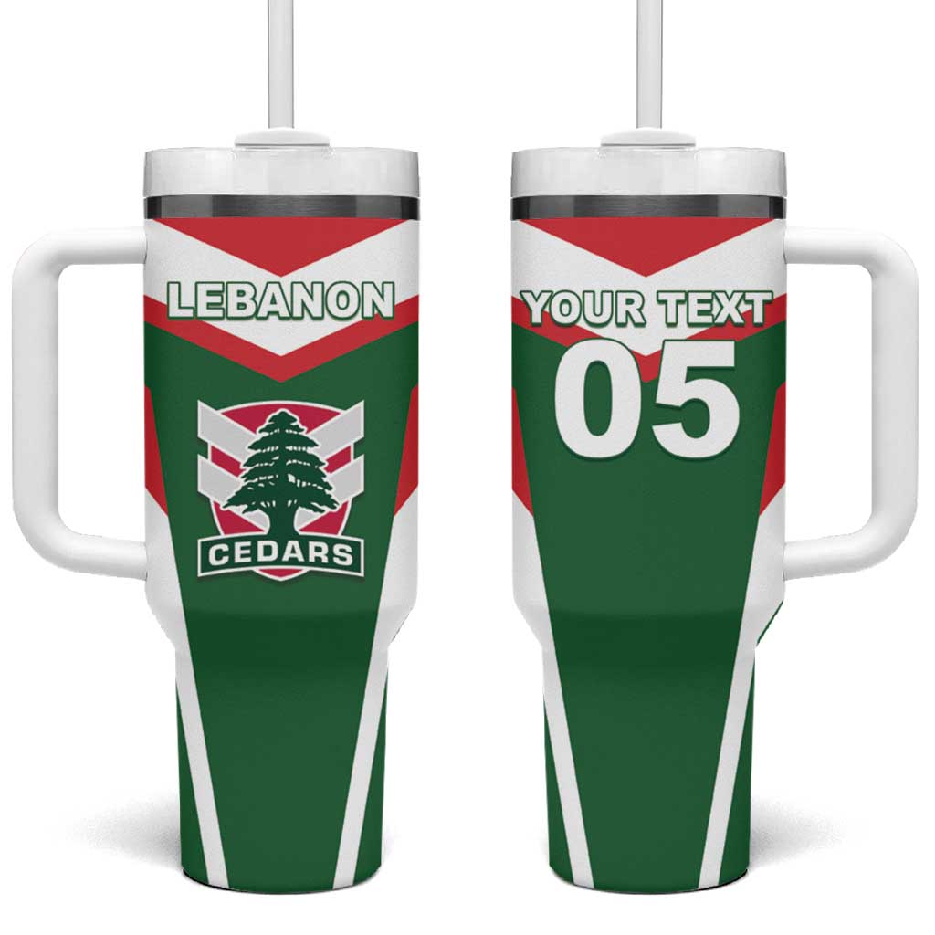 Custom Lebanon Rugby Tumbler With Handle Go Champions - Wonder Print Shop