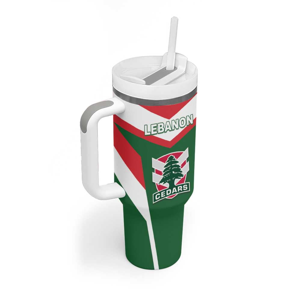 Custom Lebanon Rugby Tumbler With Handle Go Champions - Wonder Print Shop