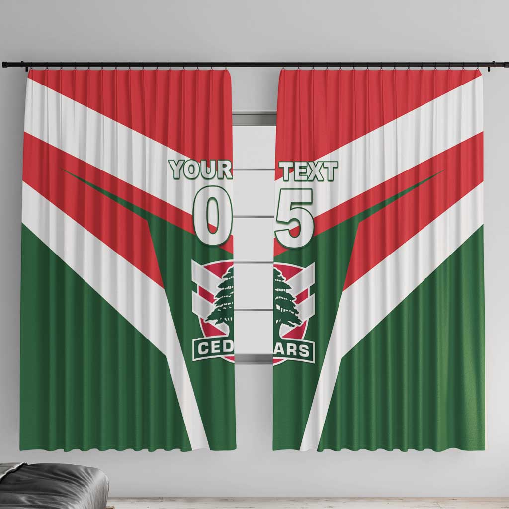 Custom Lebanon Rugby Window Curtain Go Champions - Wonder Print Shop