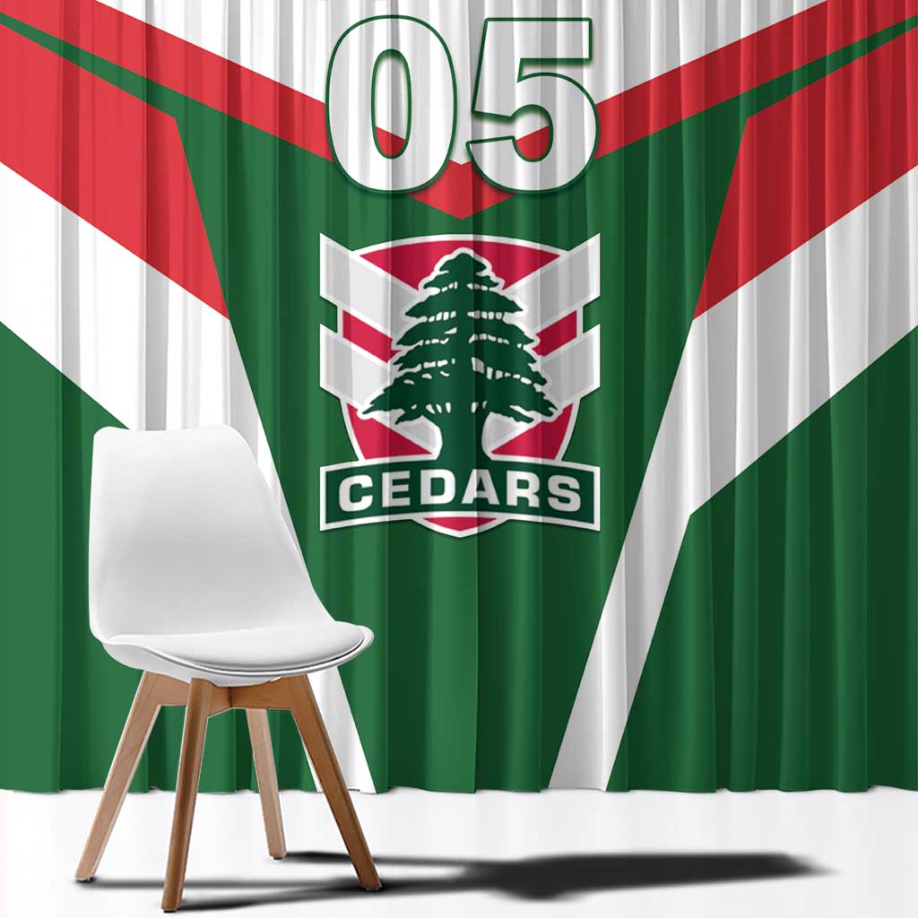 Custom Lebanon Rugby Window Curtain Go Champions - Wonder Print Shop