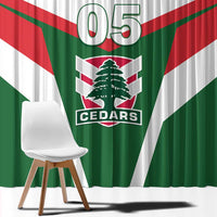 Custom Lebanon Rugby Window Curtain Go Champions - Wonder Print Shop