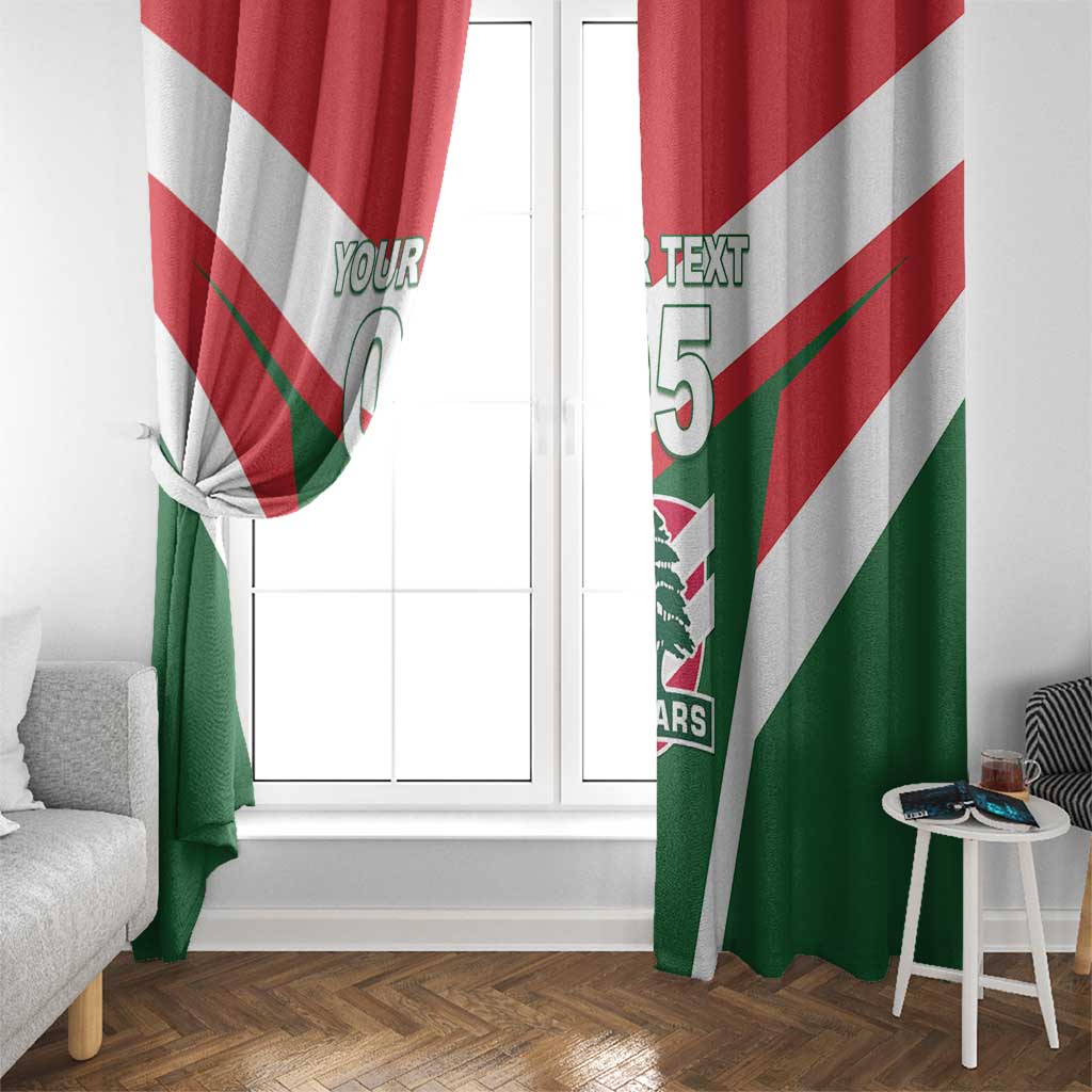 Custom Lebanon Rugby Window Curtain Go Champions - Wonder Print Shop