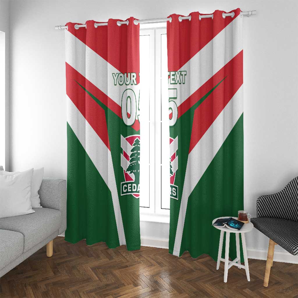Custom Lebanon Rugby Window Curtain Go Champions - Wonder Print Shop