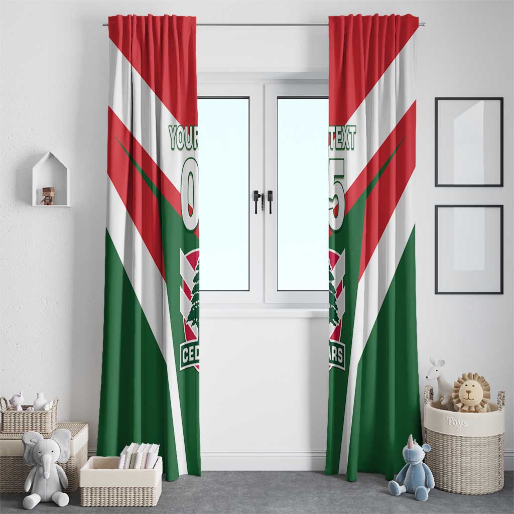 Custom Lebanon Rugby Window Curtain Go Champions - Wonder Print Shop