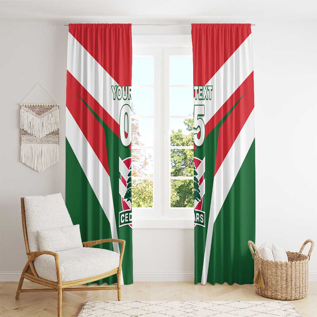 Custom Lebanon Rugby Window Curtain Go Champions - Wonder Print Shop