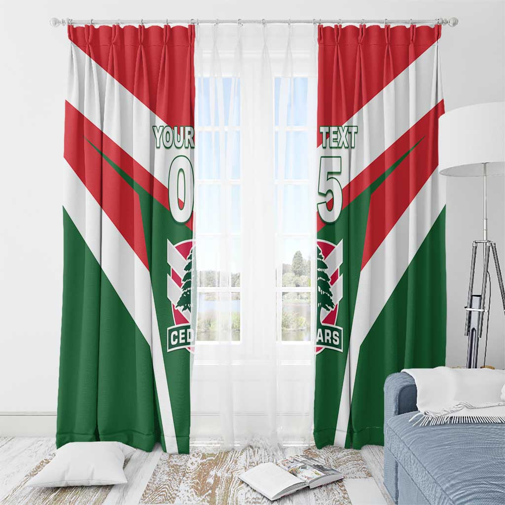 Custom Lebanon Rugby Window Curtain Go Champions - Wonder Print Shop