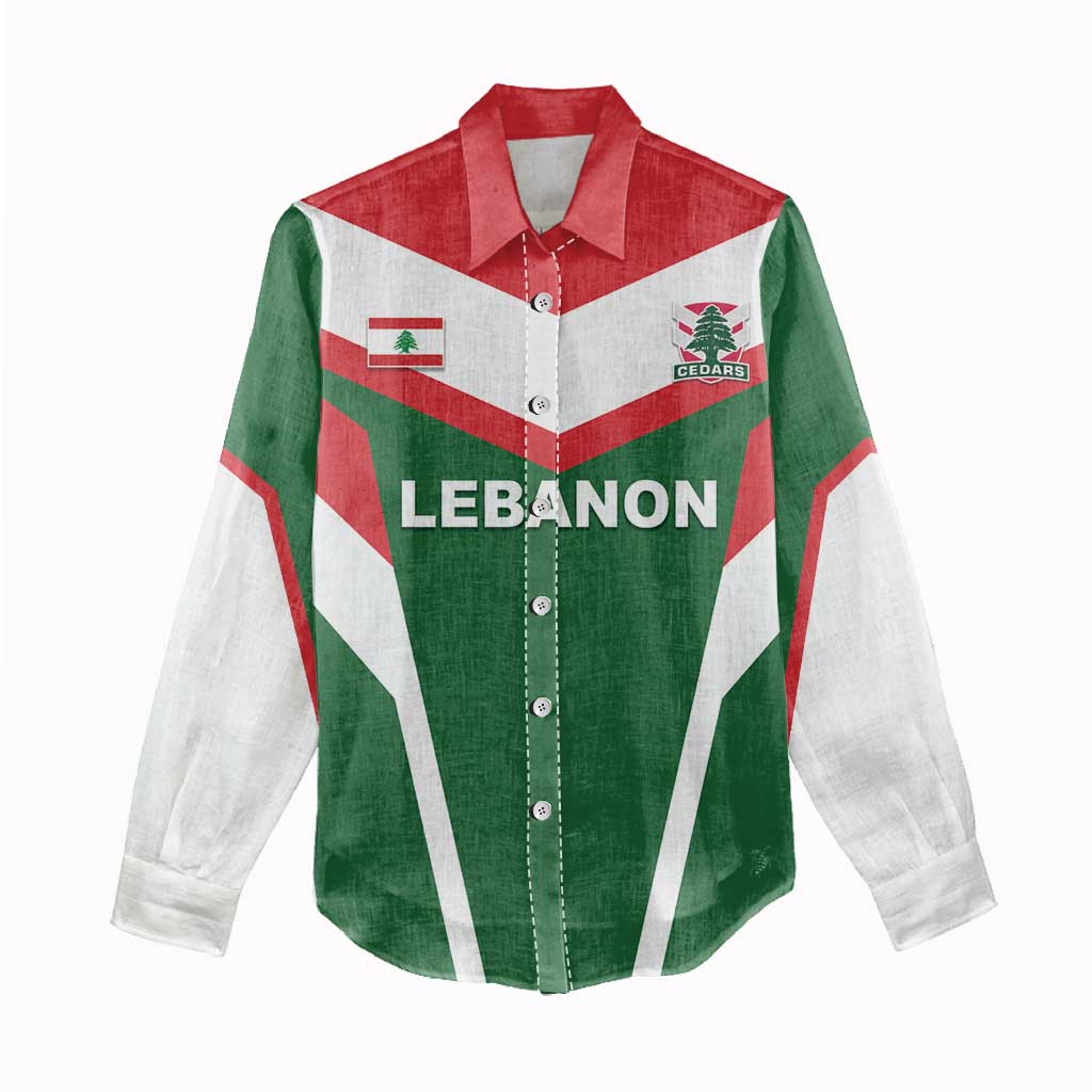 Custom Lebanon Rugby Women Casual Shirt Go Champions - Wonder Print Shop